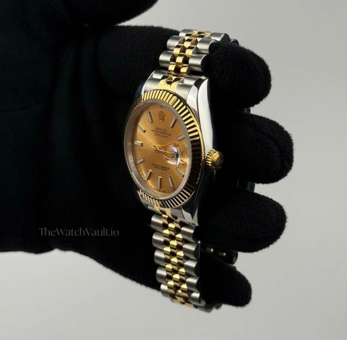 41mm Yellow Gold and Steel Multi-Link (Champagne Dial) - Luxury Watch
