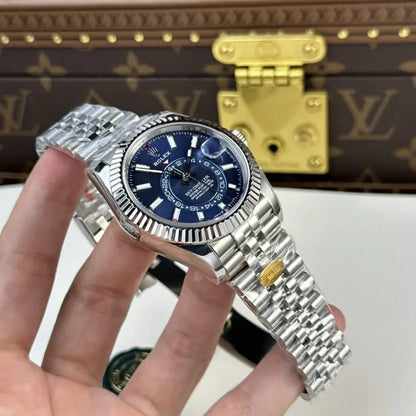 Stainless Steel Multi-Link (Blue Dial) - Luxury Watch