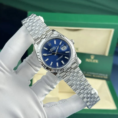 36mm Stainless Steel Blue Dial- Luxury Watch