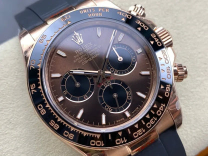 Everose Rubber Strap (Chocolate Dial) - Luxury Watch