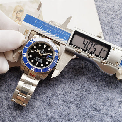 Sports Watch Steel 41mm Date (Blue and Black) - Luxury Watch