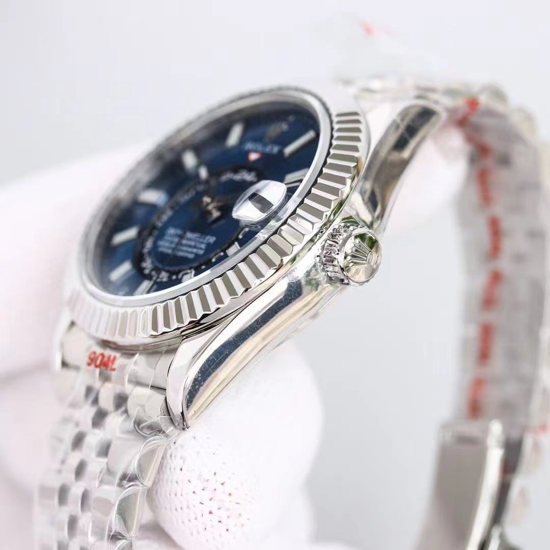 Stainless Steel Multi-Link (Blue Dial) - Luxury Watch