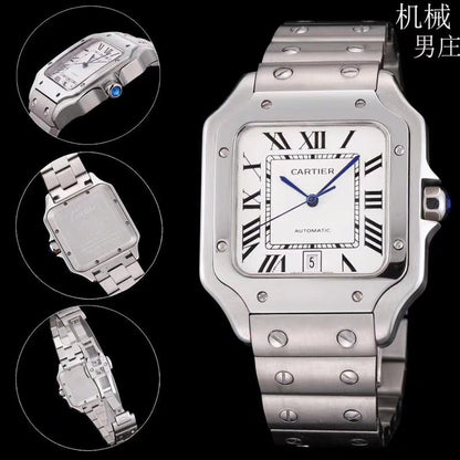 Large Stainless Steel (White Dial) - Luxury Watch
