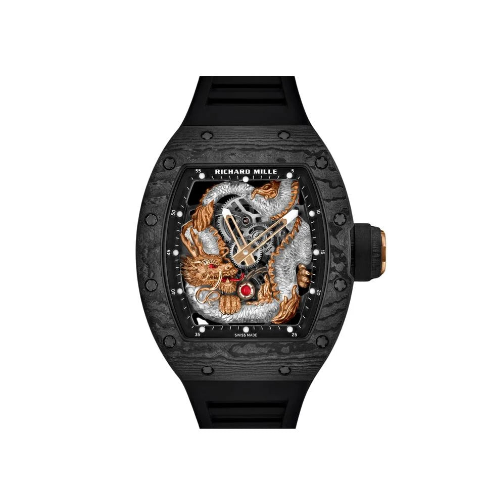 Carbon Sports Watch Black Rubber Eagle Black Dial- Luxury Watch
