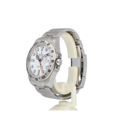 40mm Stainless Steel Three-Link Bracelet white Dial- Luxury Watch