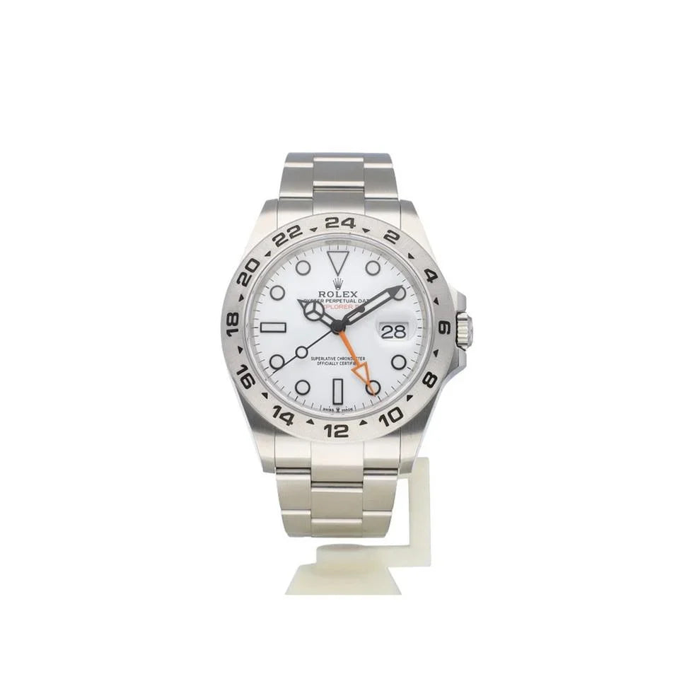40mm Stainless Steel Three-Link Bracelet white Dial- Luxury Watch