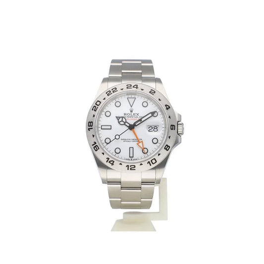 40mm Stainless Steel Three-Link Bracelet white Dial- Luxury Watch