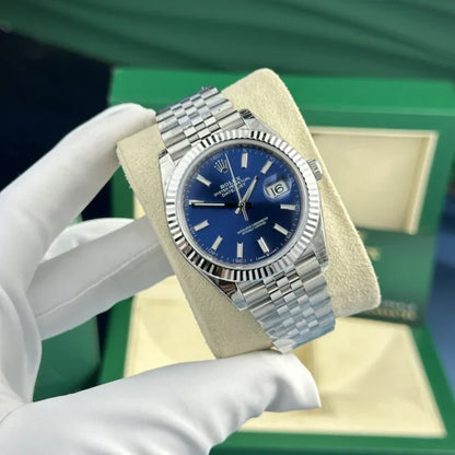 36mm Stainless Steel Blue Dial- Luxury Watch