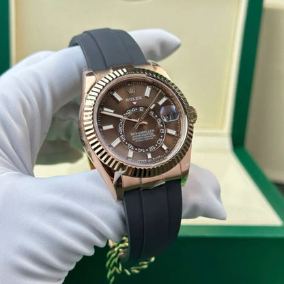 Rose Gold Rubber (Chocolate Dial) - Luxury Watch
