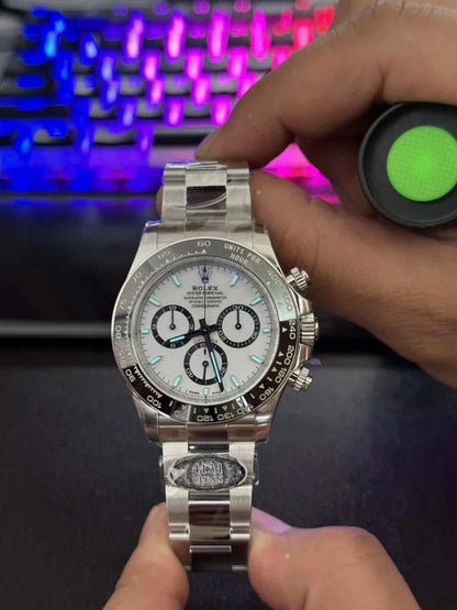 Ceramic Race Watch (White and Black Dial) - Luxury Watch