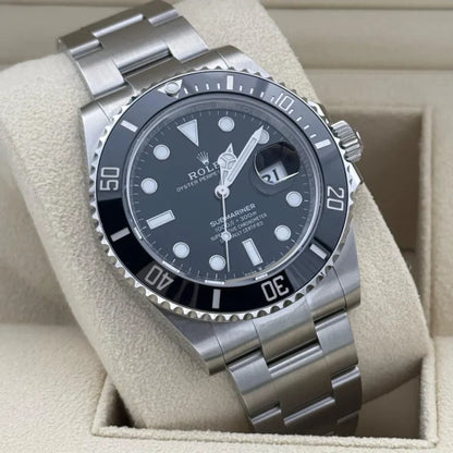 Sports watch Stainless Steel 41mm Date (Black Dial) - Luxury Watch