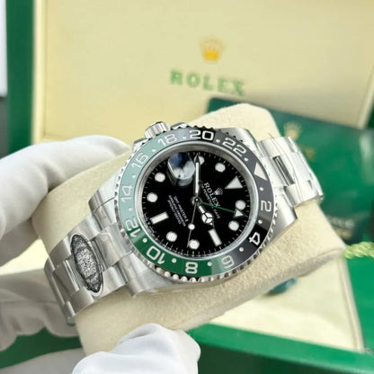 Pilot Watch II black Dial Three-Link Bracelet (Green and black) - Luxury Watch