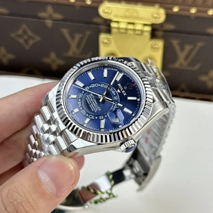 Stainless Steel Multi-Link (Blue Dial) - Luxury Watch