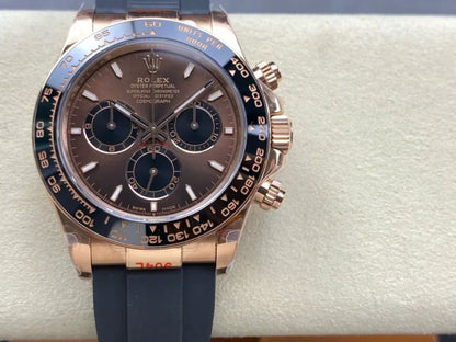 Everose Rubber Strap (Chocolate Dial) - Luxury Watch