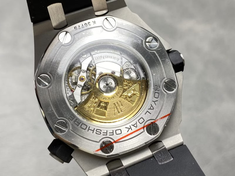 Stainless Steel 41mm Black Strap Black Dial