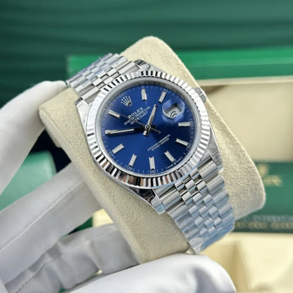 36mm Stainless Steel Blue Dial- Luxury Watch