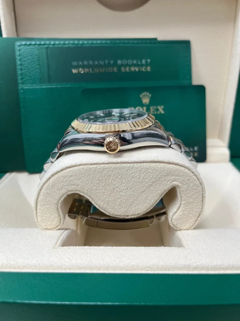 Stainless Steel & Yellow Gold Multi-Link (Black Dial) - Luxury Watch