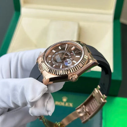 Rose Gold Rubber (Chocolate Dial) - Luxury Watch