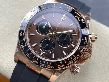 Everose Rubber Strap (Chocolate Dial) - Luxury Watch