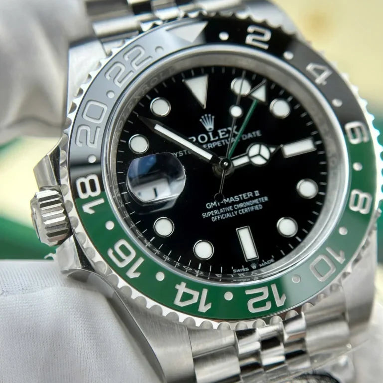 Pilot Watch II Black Dial Multi-Link (Green and Black) - Luxury Watch