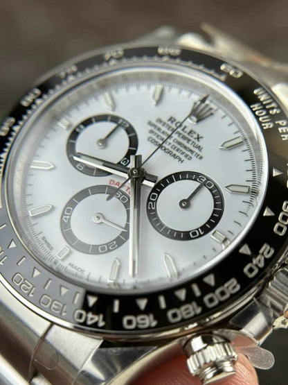 Ceramic Race Watch (White and Black Dial) - Luxury Watch