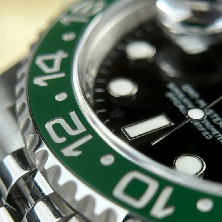 Pilot Watch II Black Dial Multi-Link (Green and Black) - Luxury Watch