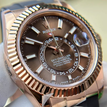 Rose Gold Rubber (Chocolate Dial) - Luxury Watch