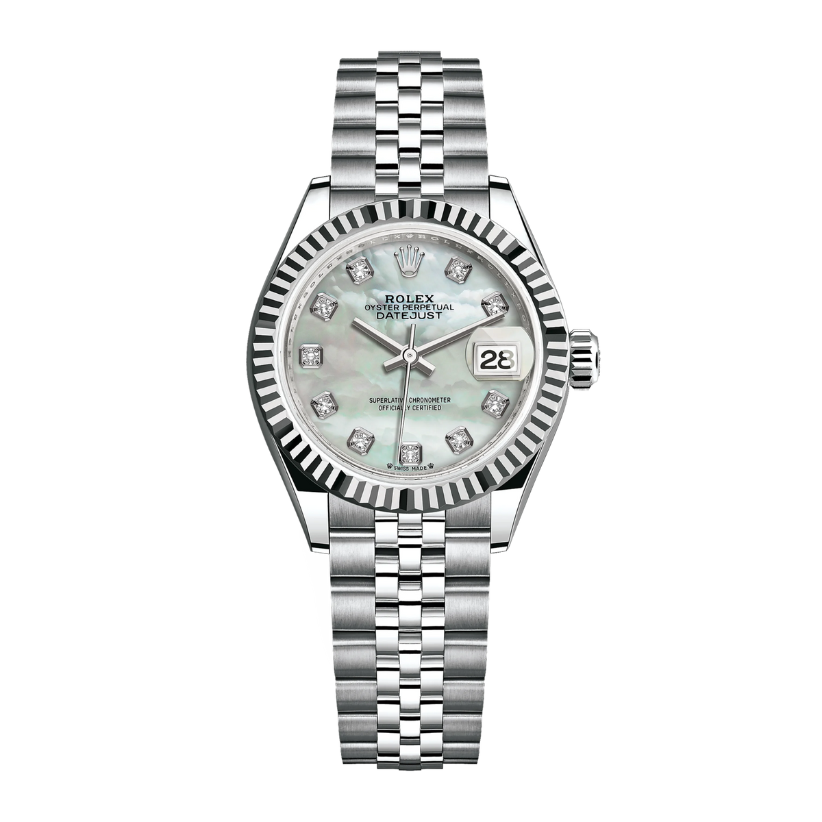 36mm Steel Stainless Steel (White Clam Dial) - Luxury Watch
