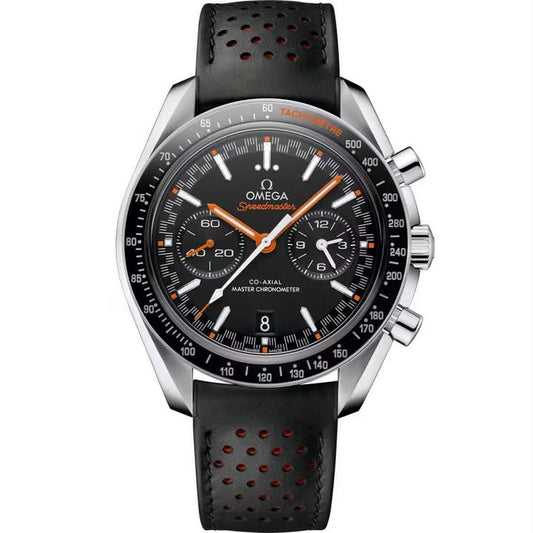 Diver Watch Leather strap Black and Orange - Luxury Watch