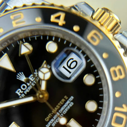 Pilot Watch II Two-Tone Multi-Link (Black and Gray) - Luxury Watch