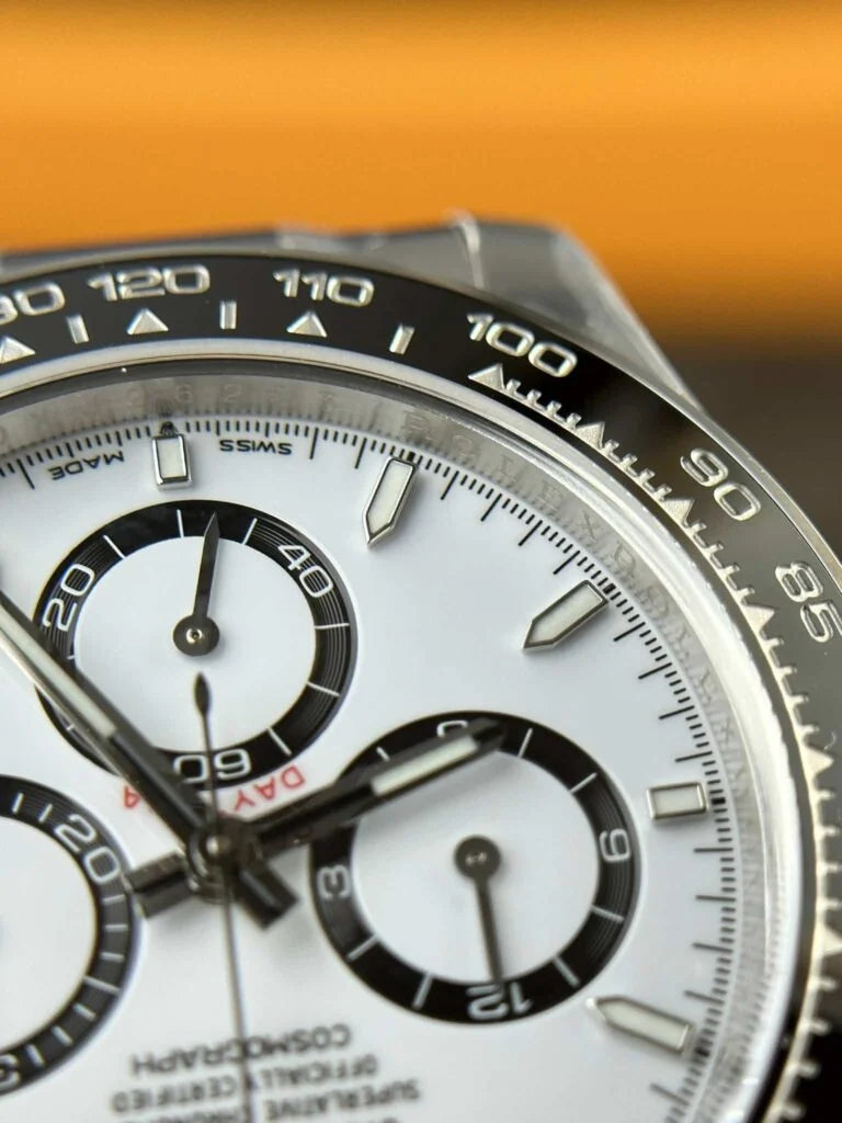 Ceramic Race Watch (White and Black Dial) - Luxury Watch