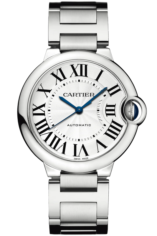 Large Circle Stainless Steel 36mm White Dial