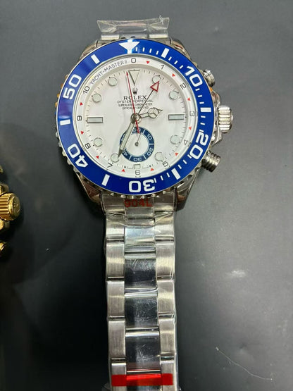 Level II Stainless Steel (White Dial, Blue Bezel) - Luxury Watch