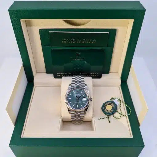 41mm Stainless Steel Green Honey Comb Dial
