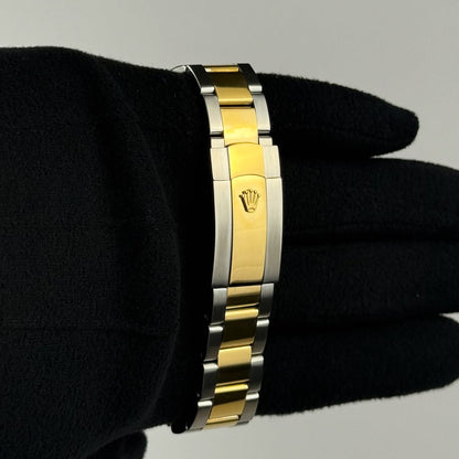 Stainless Steel Two Tone Three-Link Bracelet (Roman Numeral Dial) - Luxury Watch