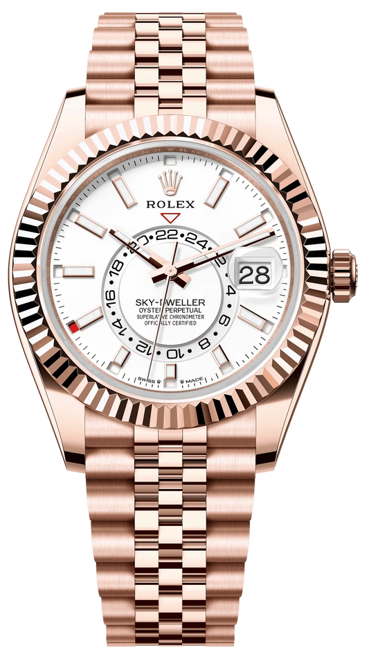 Rosegold Three-Link Bracelet (White Dial) - Luxury Watch