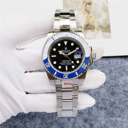 Sports Watch Steel 41mm Date (Blue and Black) - Luxury Watch
