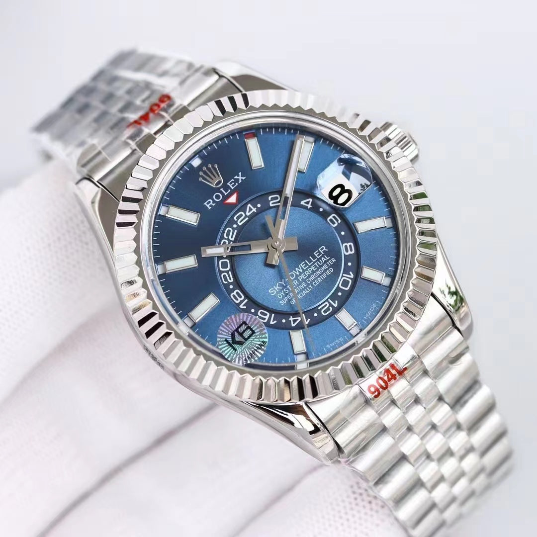 Stainless Steel Multi-Link (Blue Dial) - Luxury Watch