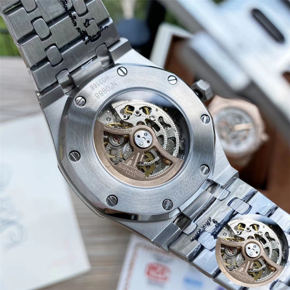 41mm Stainless Steel (Black openworked dial) - Luxury Watch