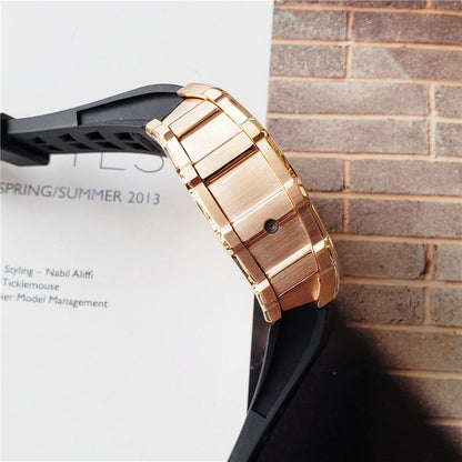 Carbon Sports Watch Rubber Black and Bronze Dial- Luxury Watch
