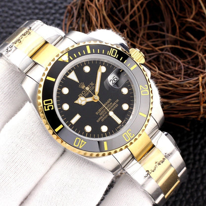 Sports Watch Date Two-Tone Steel 41mm (Black Dial) - Luxury Watch