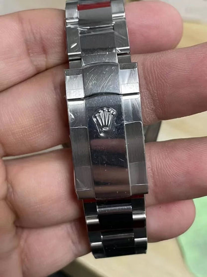 41mm Stainless Steel Three-Link Bracelet black Gray Dial- Luxury Watch