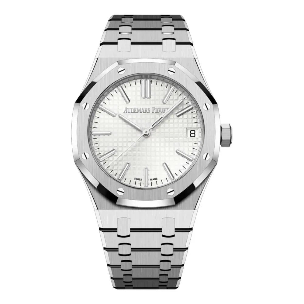 41mm Stainless Steel (White Dial) - Luxury Watch