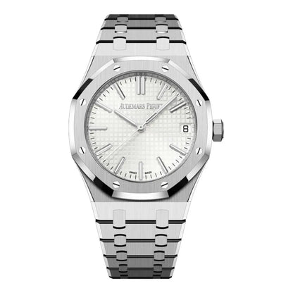 41mm Stainless Steel (White Dial) - Luxury Watch
