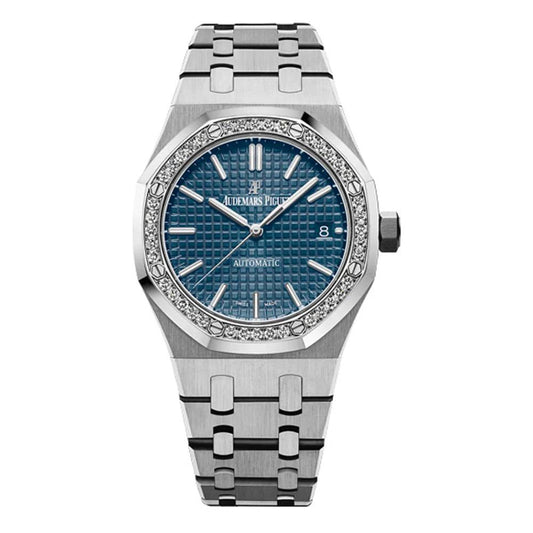 Octagon Stainless Steel Diamond Bezel ( Blue Dial) - Luxury Watch