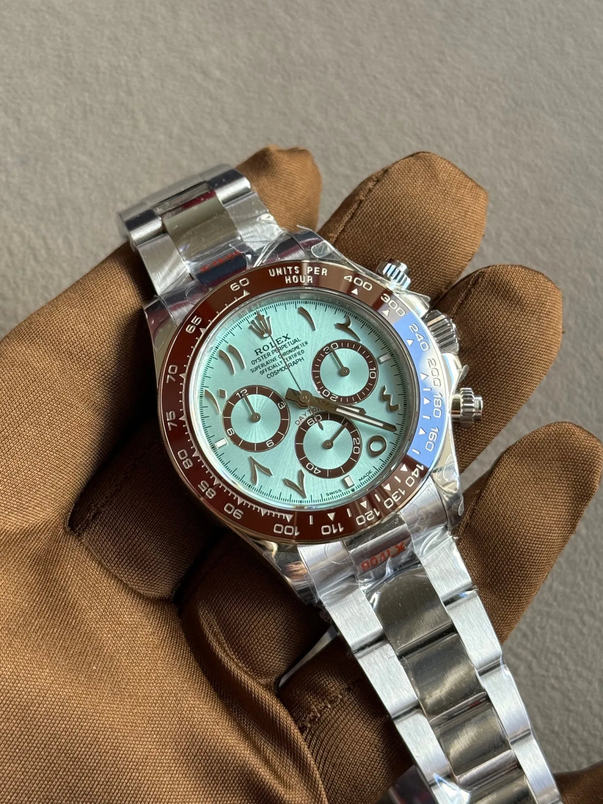 Stainless Steel 3-Link Bracelet (Blue Arabic Marker Dial) - Luxury Watch