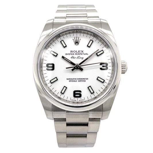 41mm Stainless Steel Multi-Link Bracelet White Dial- Luxury Watch
