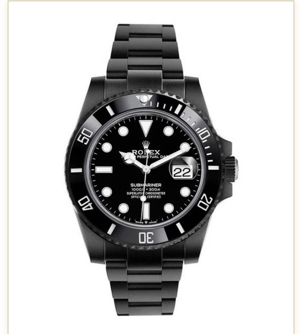 Stainless Steel Ceramic 41mm Date (Black Dial) - Luxury Watch