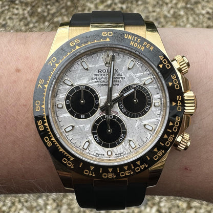 Yellow Gold rubber (White Moon Dial) - Luxury Watch