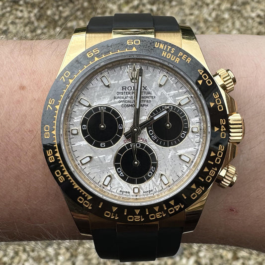 Yellow Gold rubber (White Moon Dial) - Luxury Watch